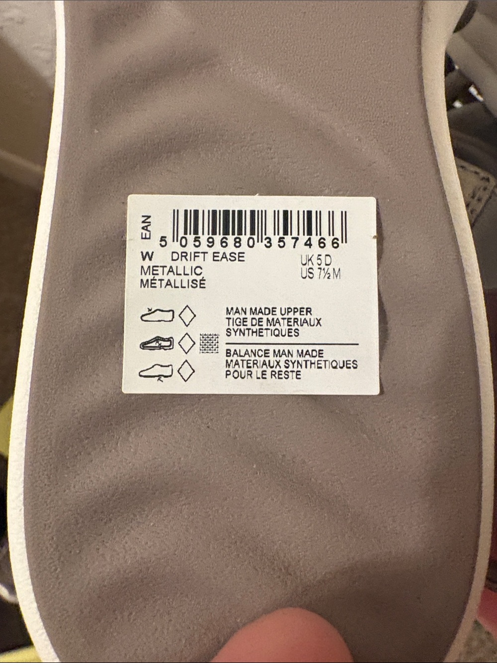 Clarks Cloudsteppers Women's Metallic Taupe Strappy Sandals - Picture 4 of 4